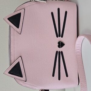 Betsey Johnson Light Pink Cat Ear Crossbody Bag